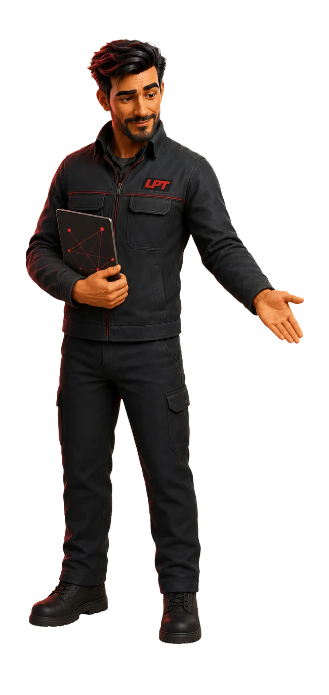 Tito indicando dónde iniciar la consulta técnica